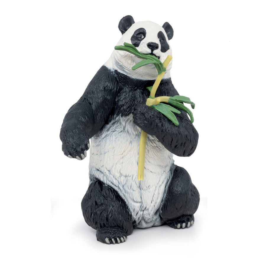 Panda avec bambou Papo en PVC, Collection Animaux sauvages, jouet éducatif idéal pour enfants et collectionneurs