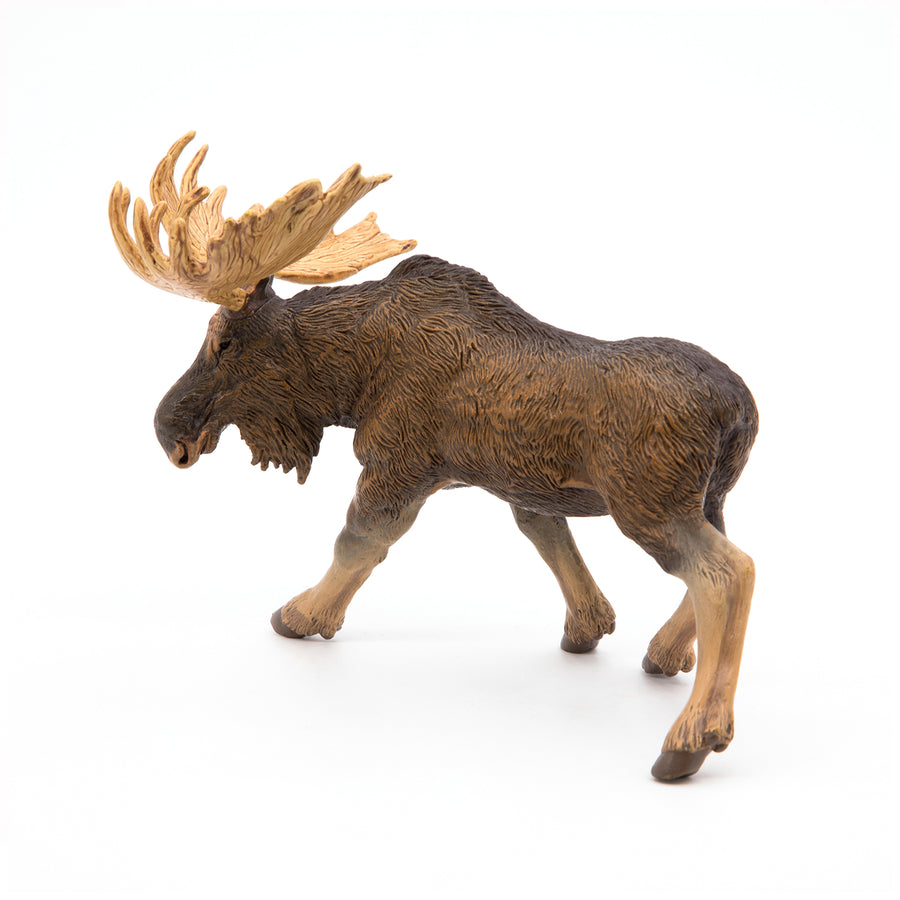 Figurine Élan Papo en PVC, thème forêt, Collection Animaux sauvages, jouet éducatif idéal pour enfants et collectionneurs