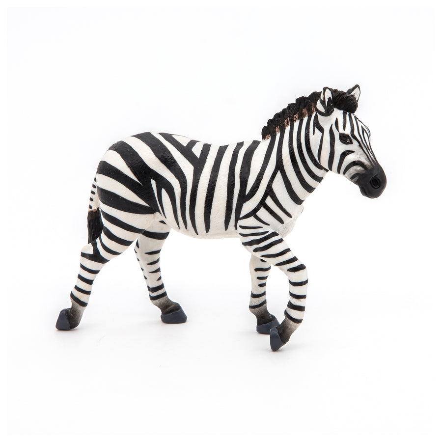 Figurine Zèbre mâle Papo en PVC, thème savane, Collection Animaux sauvages, jouet éducatif idéal pour enfants et collectionneurs