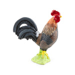 Figurine Coq gaulois Papo en PVC, thème basse-cour, Collection Vie à la ferme, jouet éducatif idéal pour enfants et collectionneurs