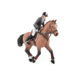 Figurine Cheval de concours et son cavalier Papo en PVC, Collection chevaux, jouet éducatif idéal pour enfants et collectionneurs