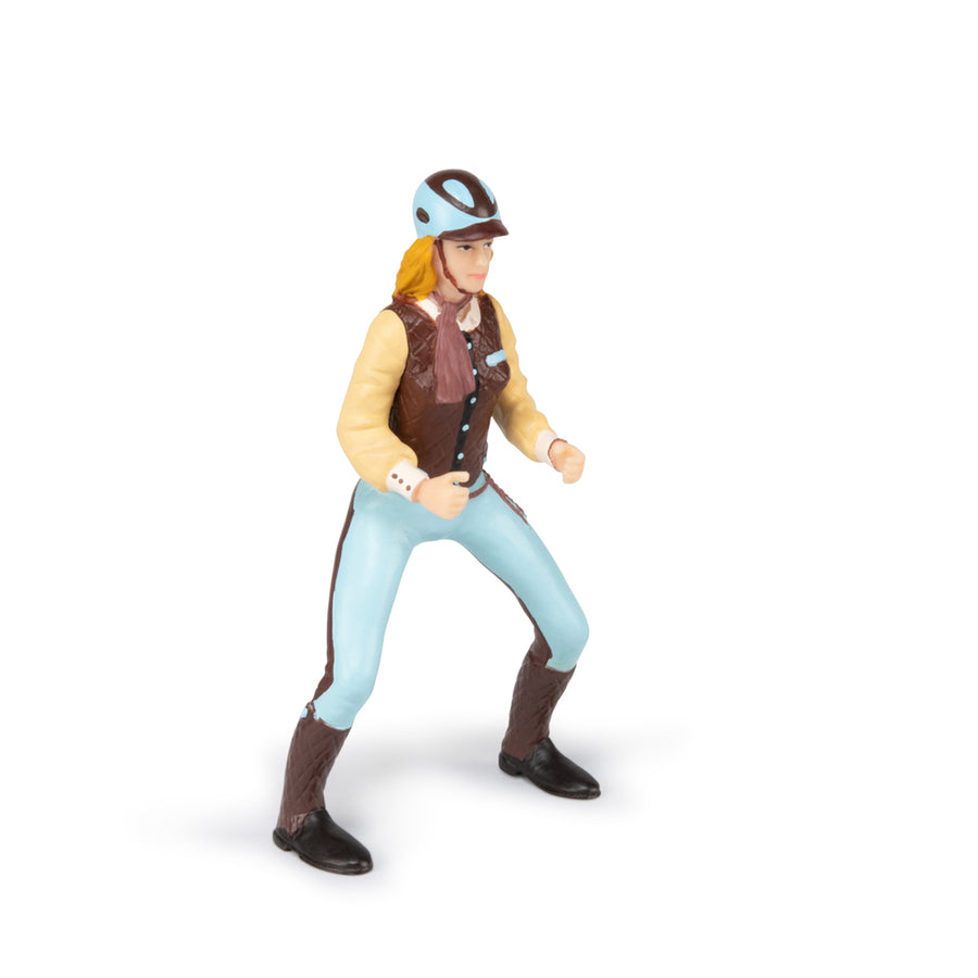 Figurine Cavalière fashion bleue Papo en PVC, Collection chevaux, jouet éducatif idéal pour enfants et collectionneurs